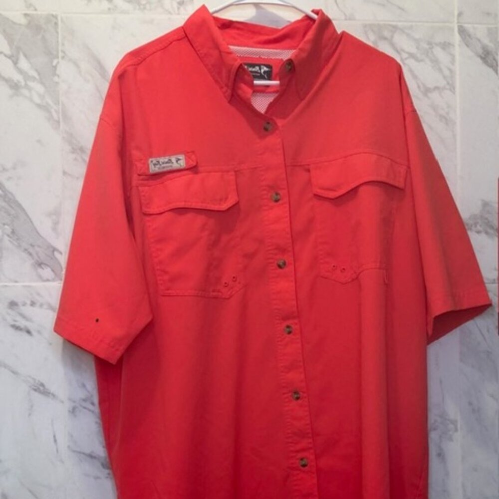 XL Bimini Bay Outfitters Short Sleeve Button Boat Shirt
